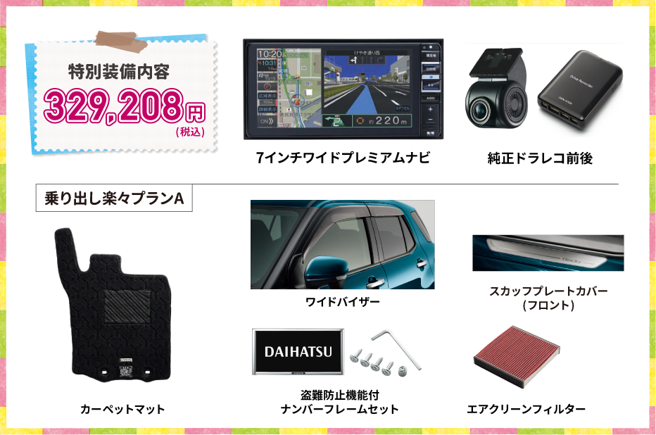 特別装備内容 乗り出し楽々プランA